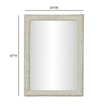 Orpheus 34"X47" Ribbed Faux Stone Rectangular Wall Mirror - View 6