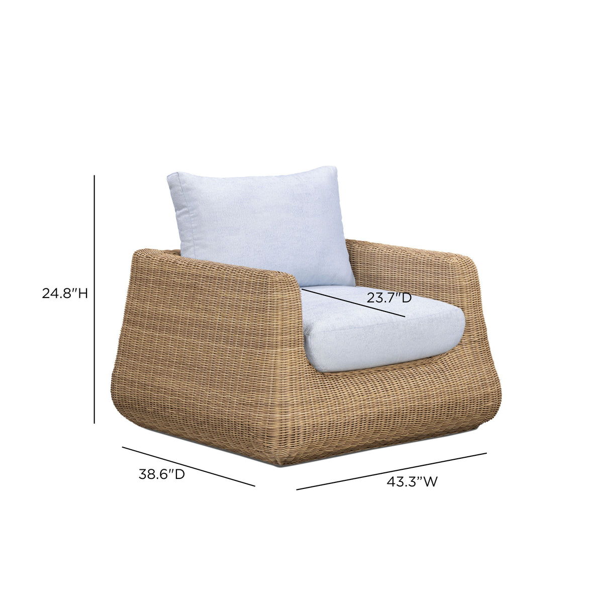 Dana Outdoor Accent Chair - View 14