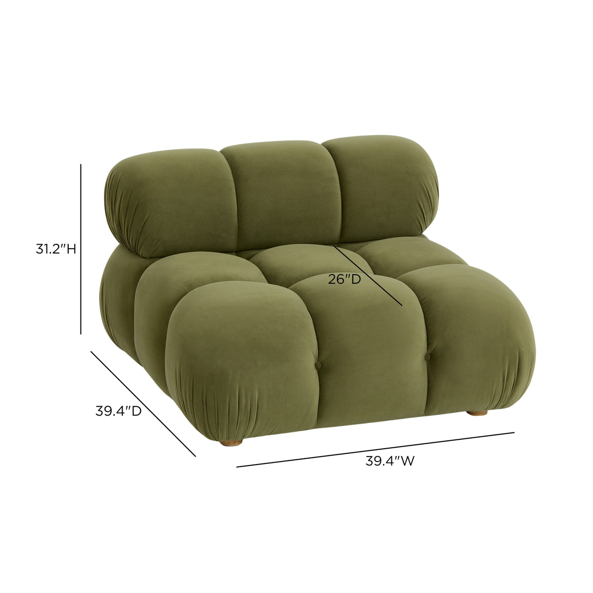 Calliope Performance Modular Armless Chair - View 4
