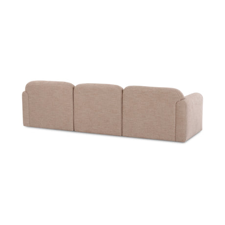 Rear angle view showing clean tailored upholstery lines of the Gorge sofa