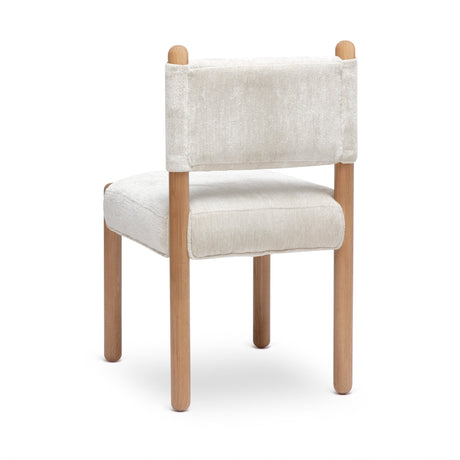 Pair of Bruno straight back dining chairs styled in a modern kitchen setting