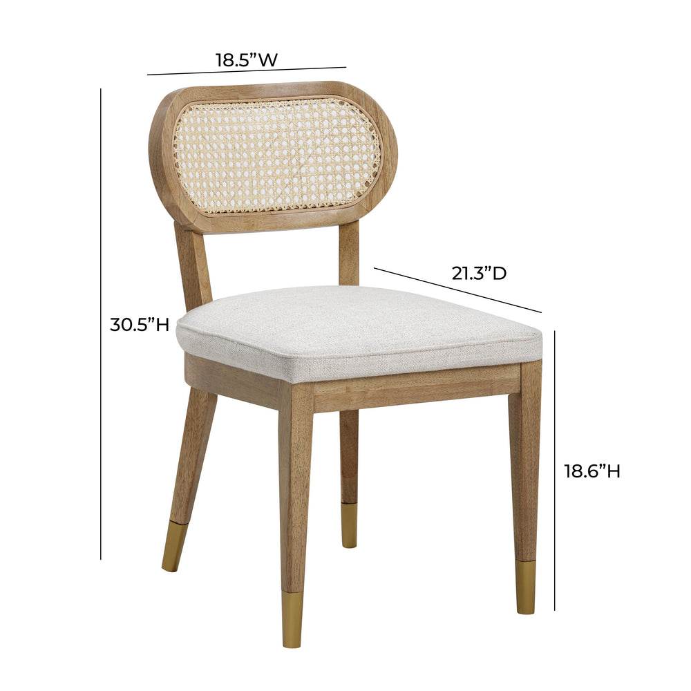 Cosette Performance Linen Dining Chair dimensions