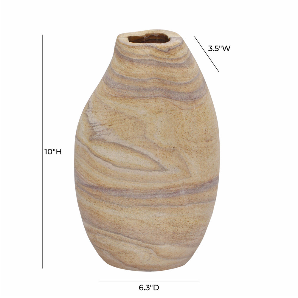 Saava Sandstone Curved Vase dimensions