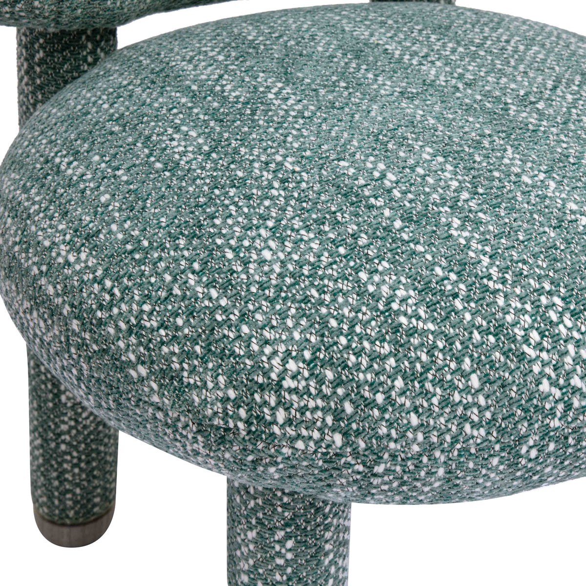 Manu Performance Fabric Side Chair styled in modern dining room setting with table