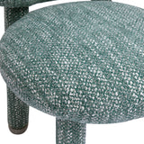 Manu Performance Fabric Side Chair styled in modern dining room setting with table