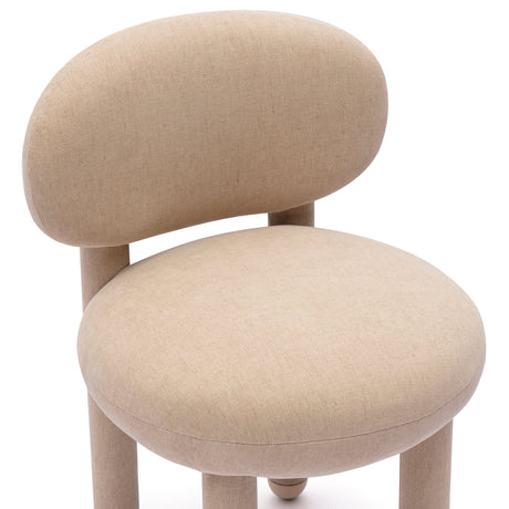 Manu Performance Fabric Side Chair side angle demonstrating ergonomic posture support