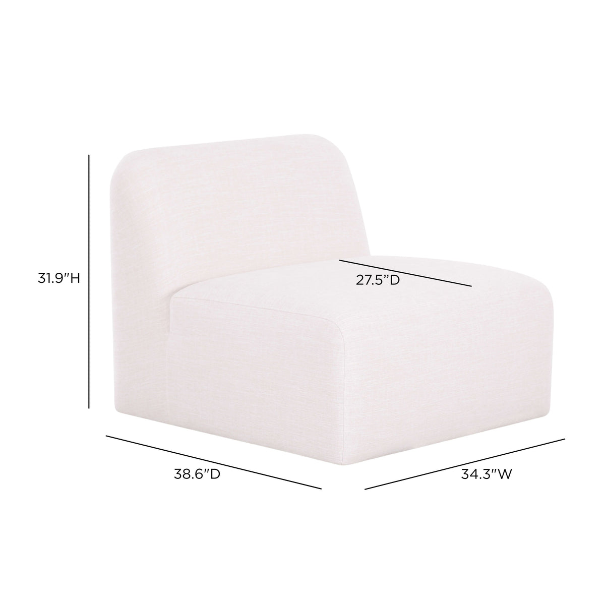 FOAK Gorge modular armless seating module connector bracket detail