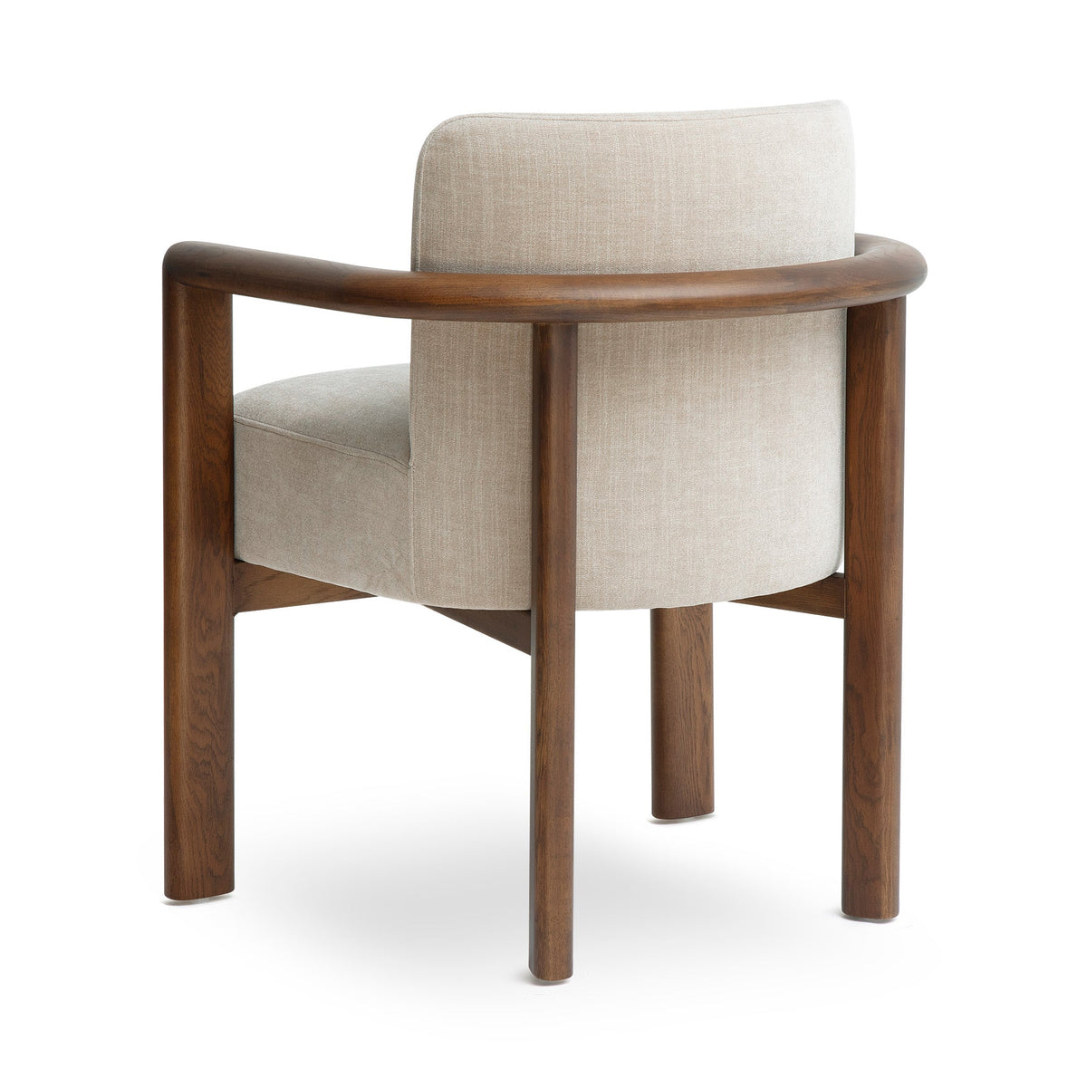 Close-up detail of contract-grade textured performance velvet upholstery on the Irma Chair