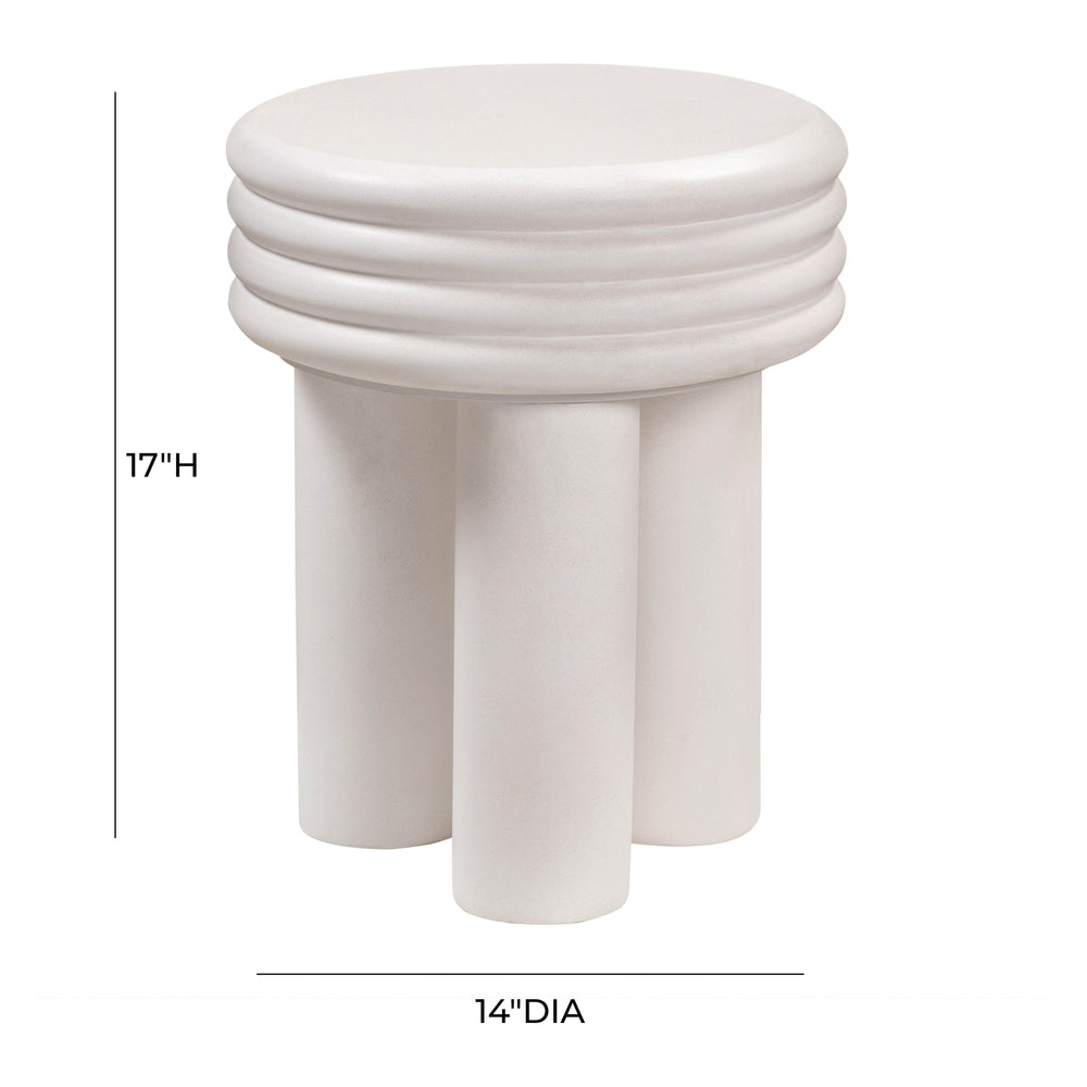 Delta Ivory Concrete Side Table dimensions