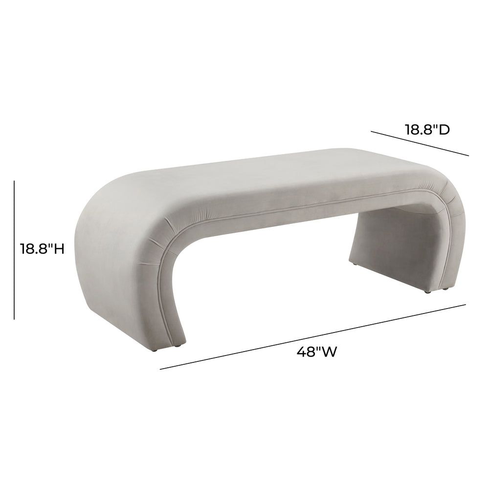 Kenya 48" Velvet Bench dimensions