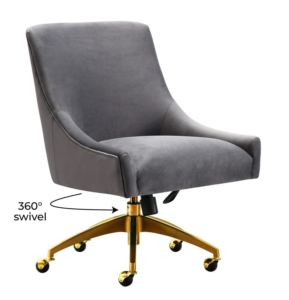 Beatrix Performance Velvet Office Swivel Chair - View 18