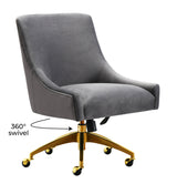Beatrix Performance Velvet Office Swivel Chair - View 18
