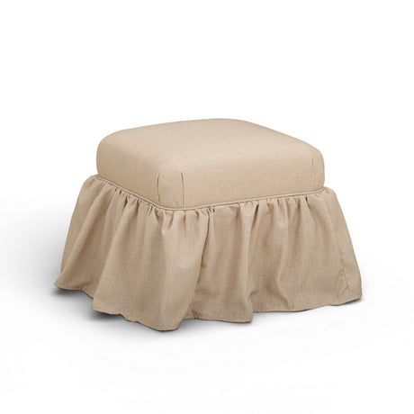 Gertrude Performance Linen Skirted Ottoman - View 14