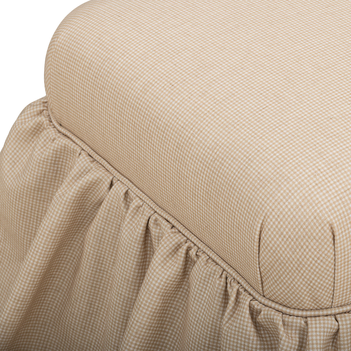 Gertrude Performance Linen Skirted Ottoman - View 18