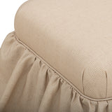 Gertrude Performance Linen Skirted Ottoman - View 18