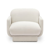 Azalea Performance Velvet Accent Chair isometric angle showcasing wide track arms