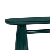 Close-up of tapered pedestal leg joint on Baila console table