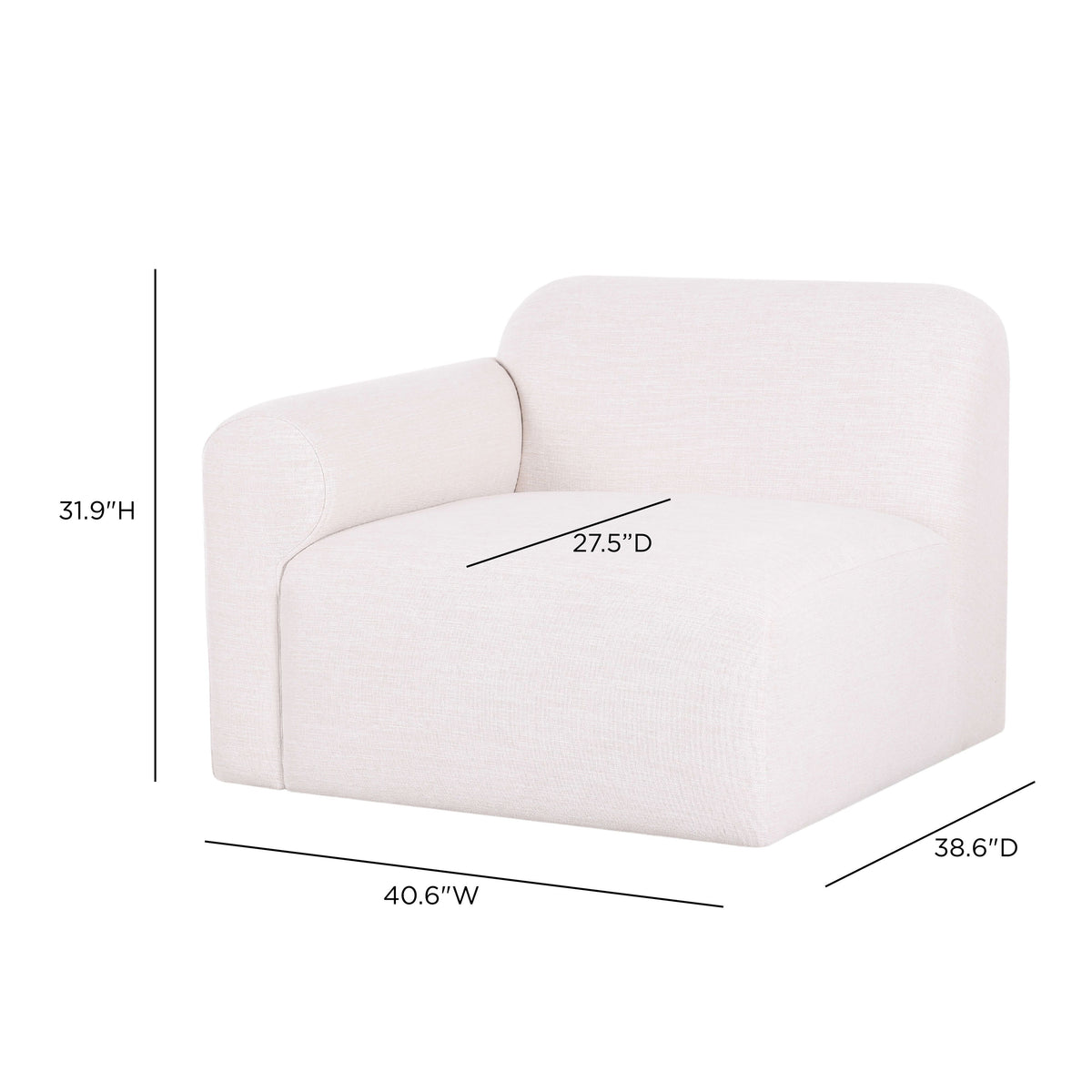 Gorge Modular Corner Chair corner wedge profile detail