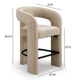 Malone Performance Chenille Stool - View 7