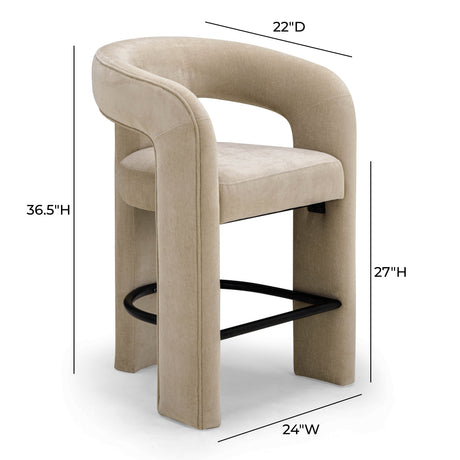 Malone Performance Chenille Stool - View 7
