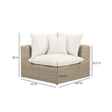 Full backyard patio arrangement featuring Cali modular sectional components