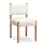 Overhead detail view of the padded high density foam dining chair seat