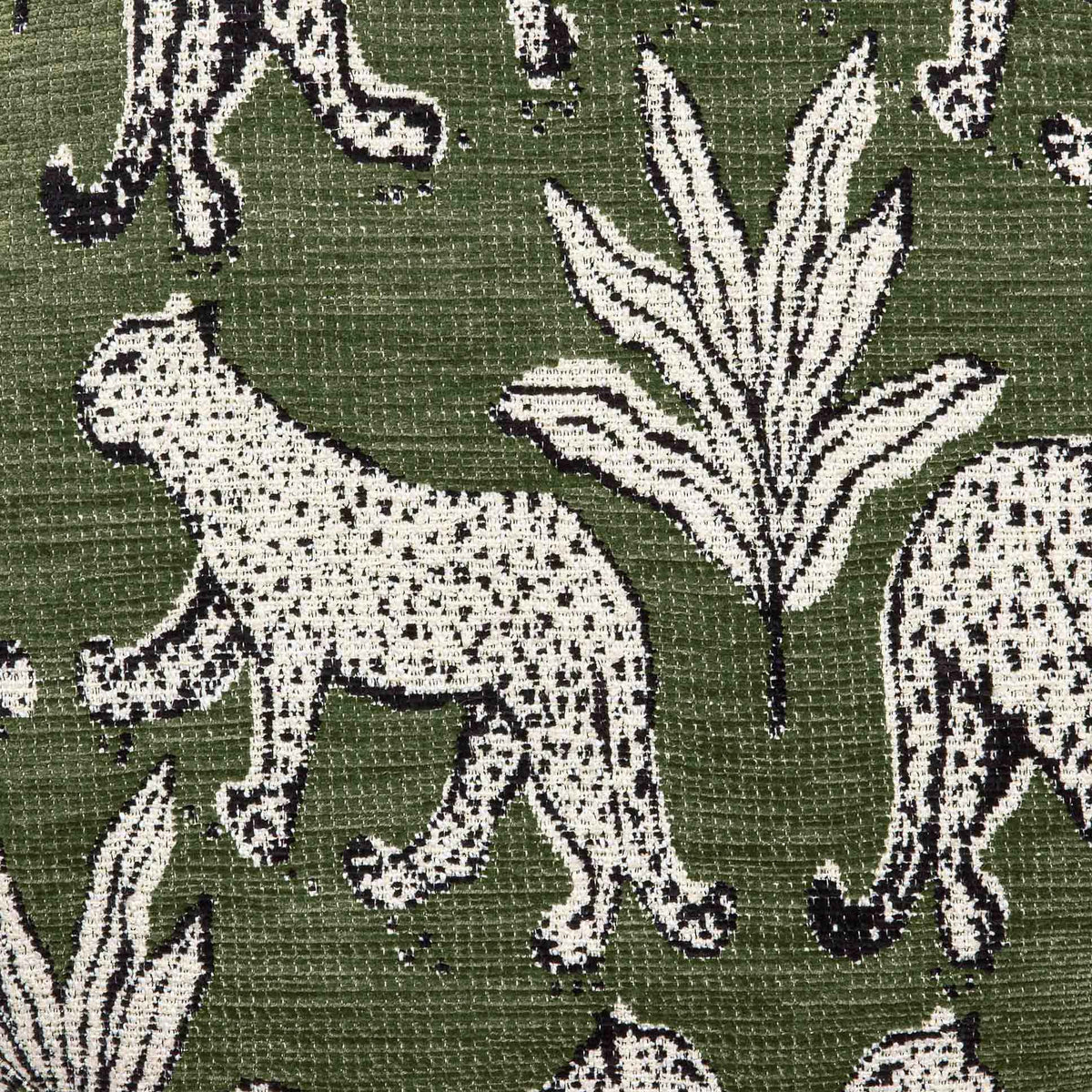 Raji Leopard Performance Jacquard Ottoman - View 19