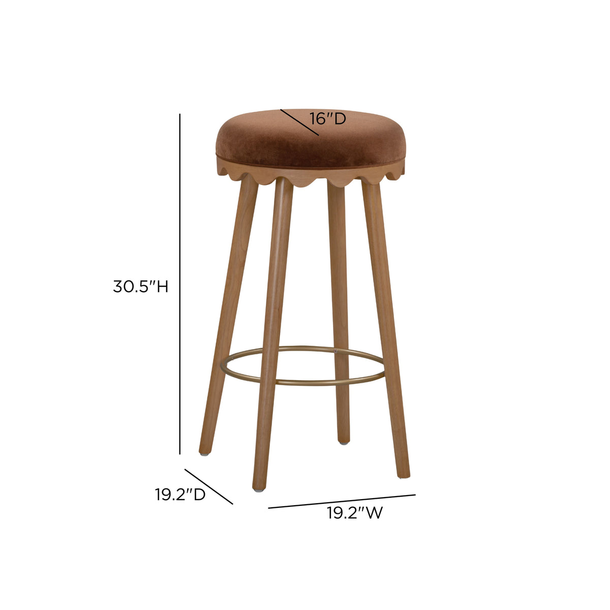 Oodle Performance Vegan Mohair Bar and Counter Stool neutral tones and soft fabric finish