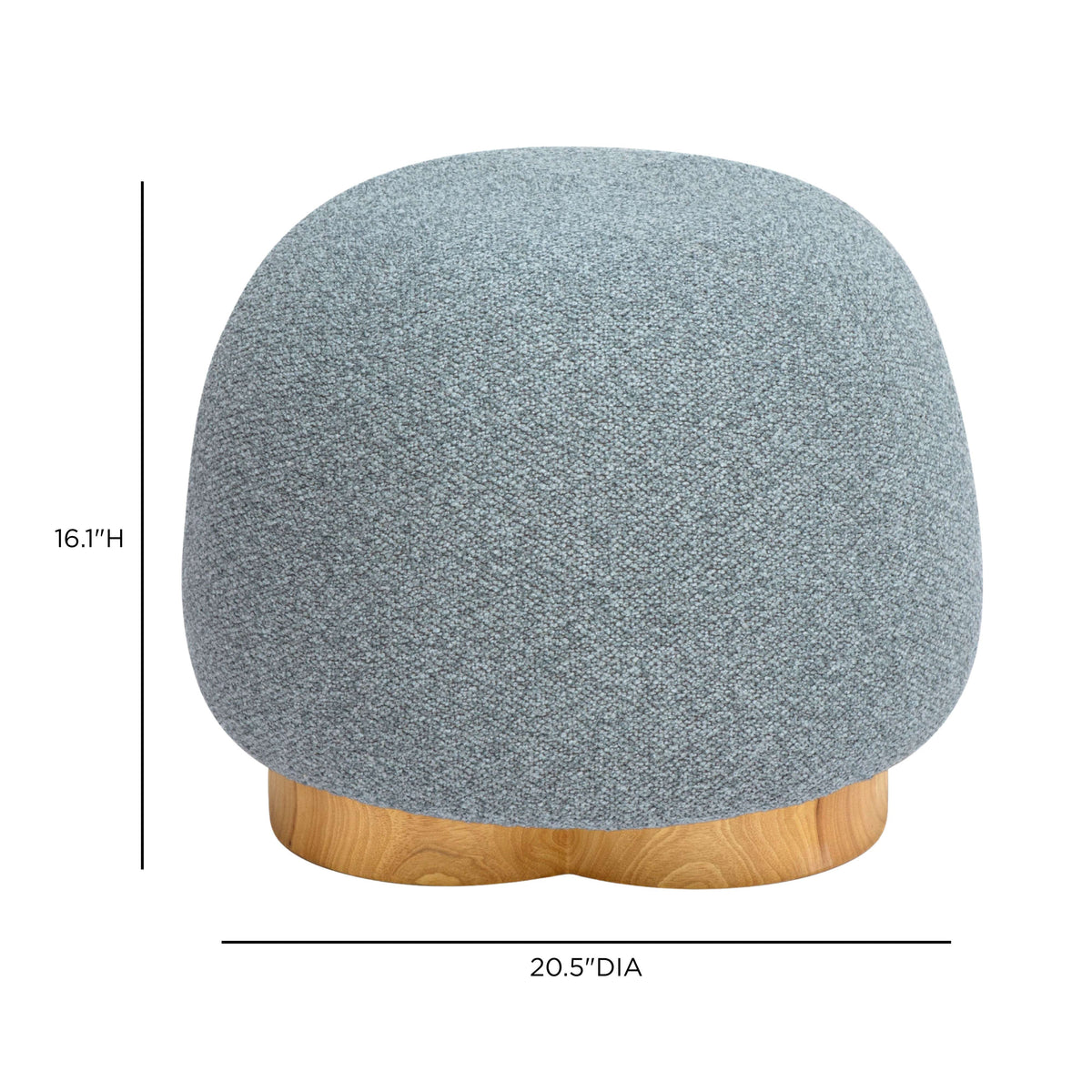 Oopa Swivel Ottoman side elevation demonstrating proportionate silhouette