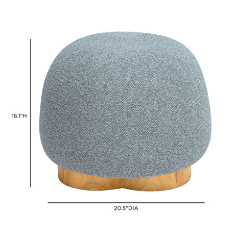 Oopa Swivel Ottoman side elevation demonstrating proportionate silhouette