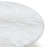 FOAK Juju round nesting coffee table set in Red Levanto faux marble finish