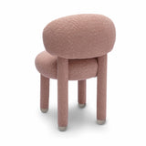 Manu Performance Fabric Side Chair set around modern round dining table