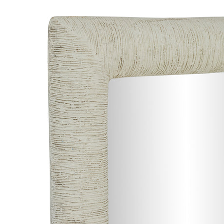 Orpheus 34"X47" Ribbed Faux Stone Rectangular Wall Mirror - View 4