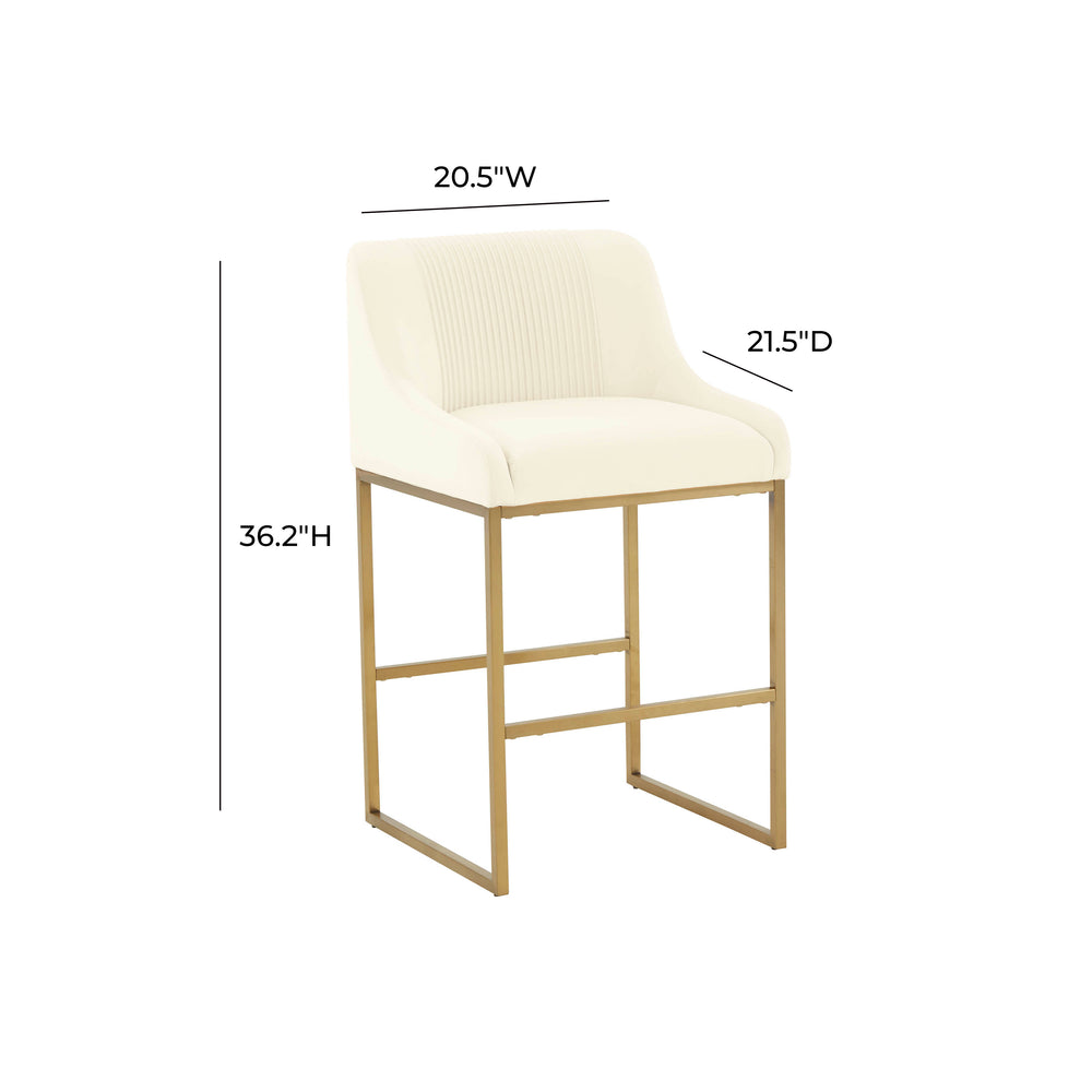 Lisa Pleated Velvet Dining Chair dimensions