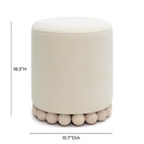Dex compact ottoman styled in small space apartment layout