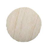 Roxanne Faux Travertine Indoor/Outdoor Concrete Side Table - View 4