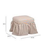 Gertrude Performance Linen Skirted Ottoman - View 7