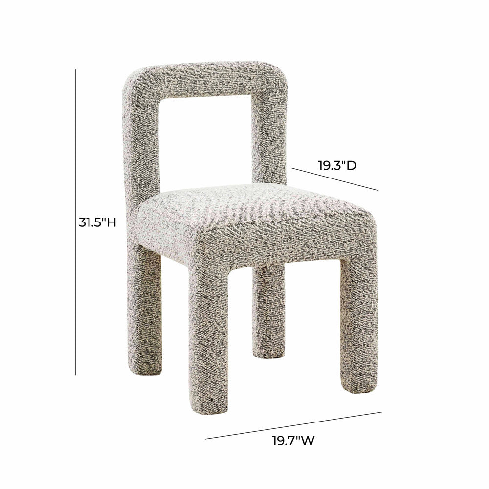 Hazel Boucle Dining Chair dimensions