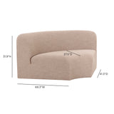 Gorge modular corner wedge rear view highlighting tailored upholstery finish
