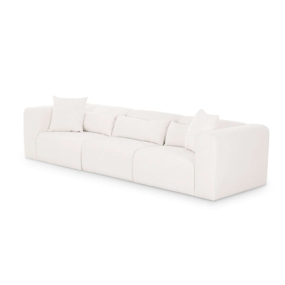 Tarra 118-Inch Modular Sofa side profile detailing wide corduroy ribbing texture