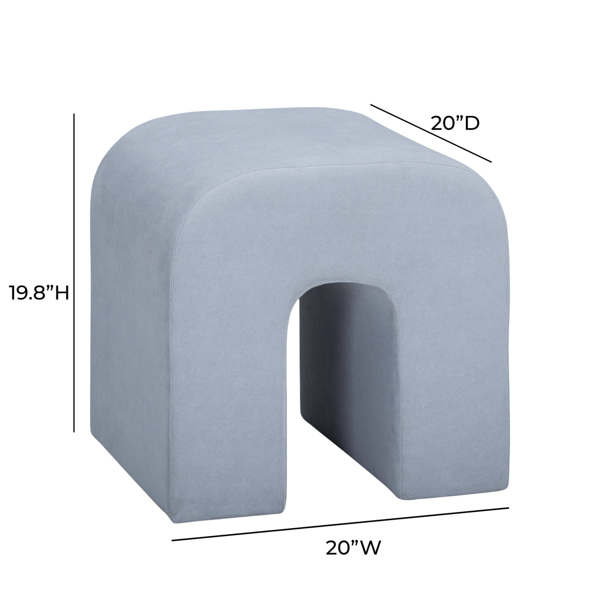 Desi Performance Fabric Ottoman - View 14