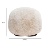 Oopa Swivel Ottoman rotated to show seamless continuous stitching