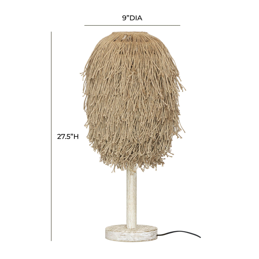 Leslie Natural Table Lamp dimensions