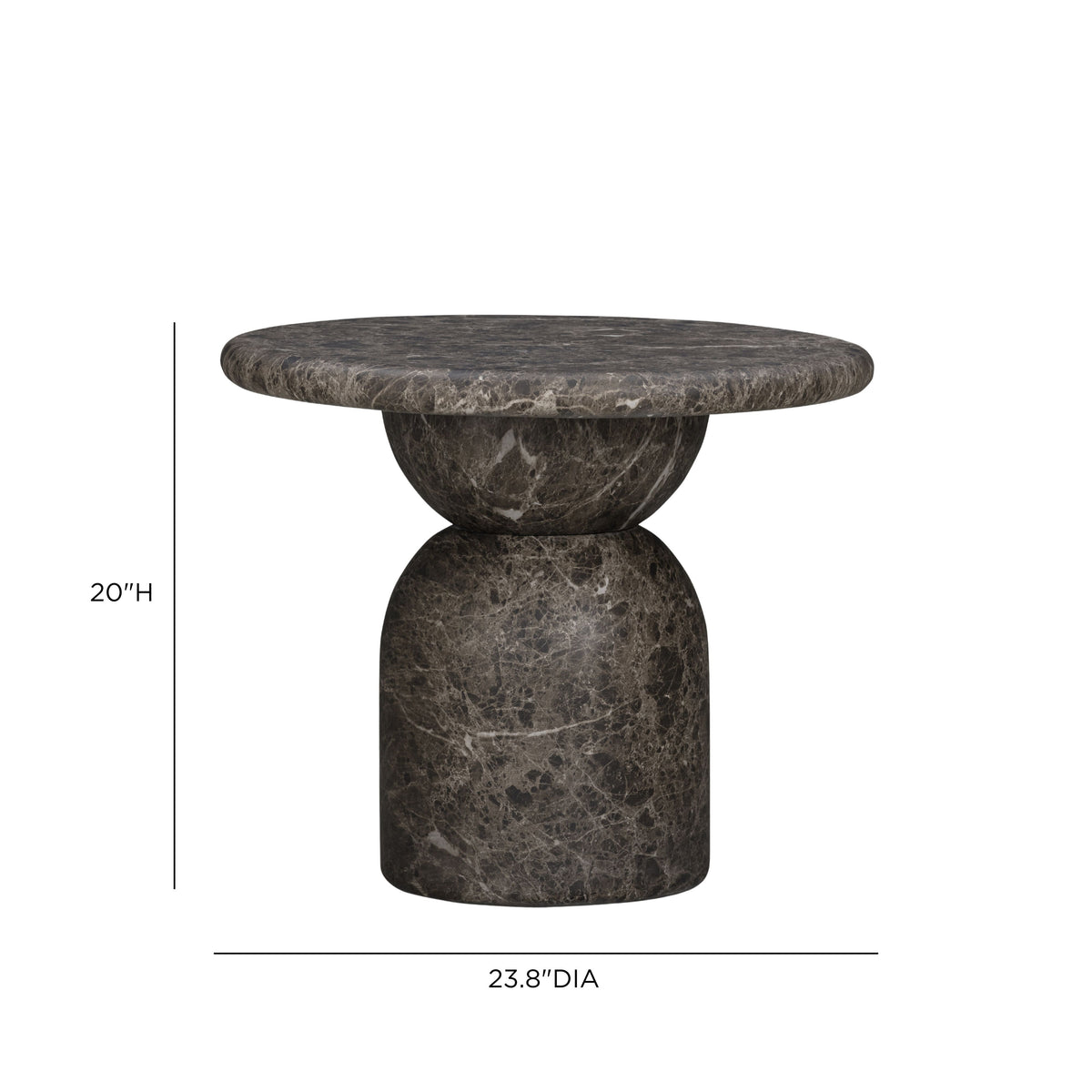 Cynthia Concrete Indoor/Outdoor Side Table - View 23