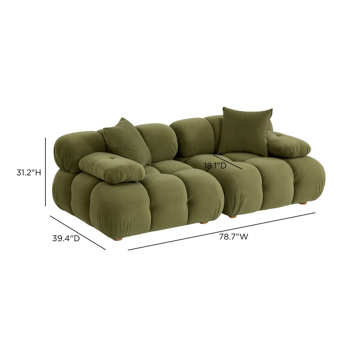 Calliope 79" Modular Loveseat - View 5
