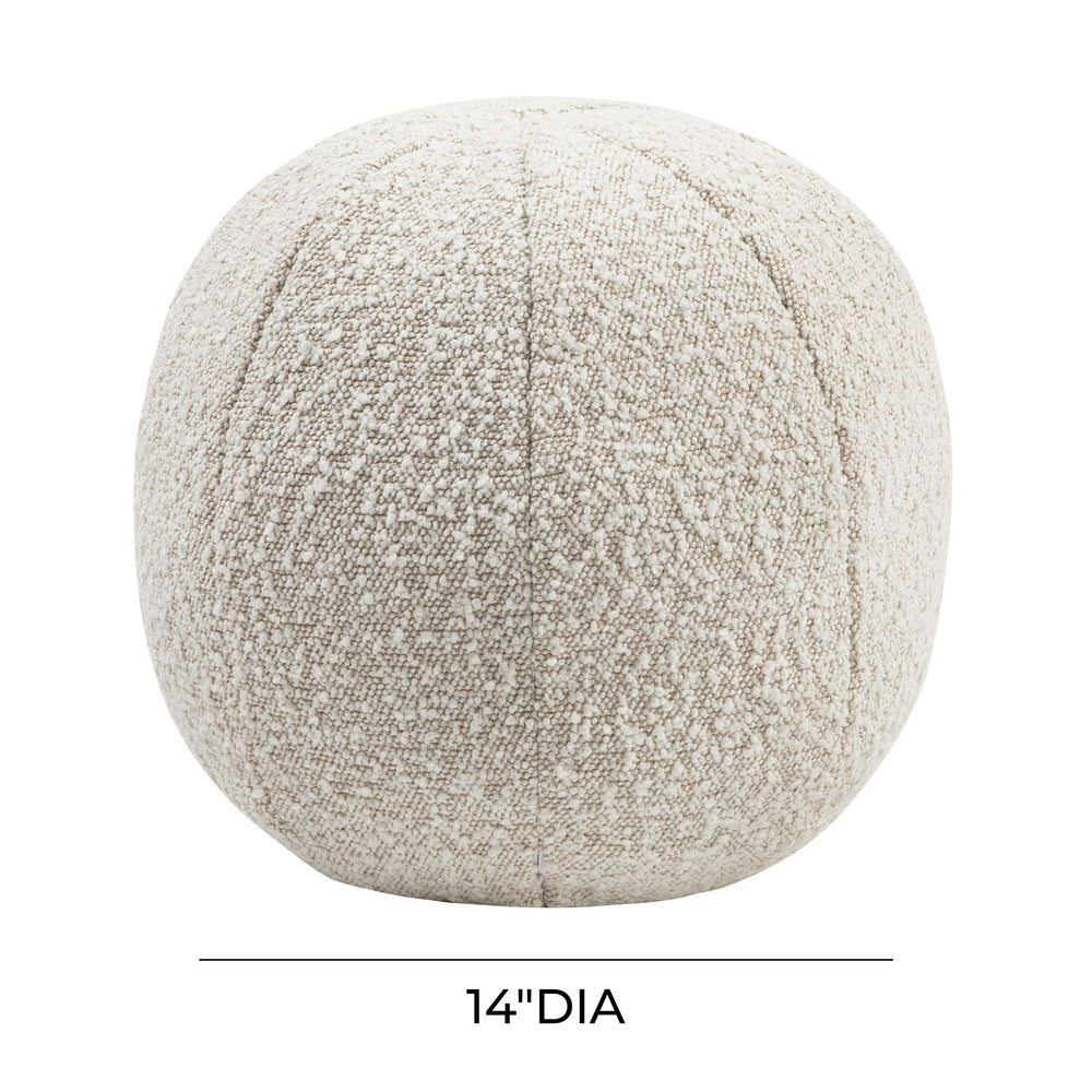 Boba Boucle Ball Pillow (9"-14") dimensions
