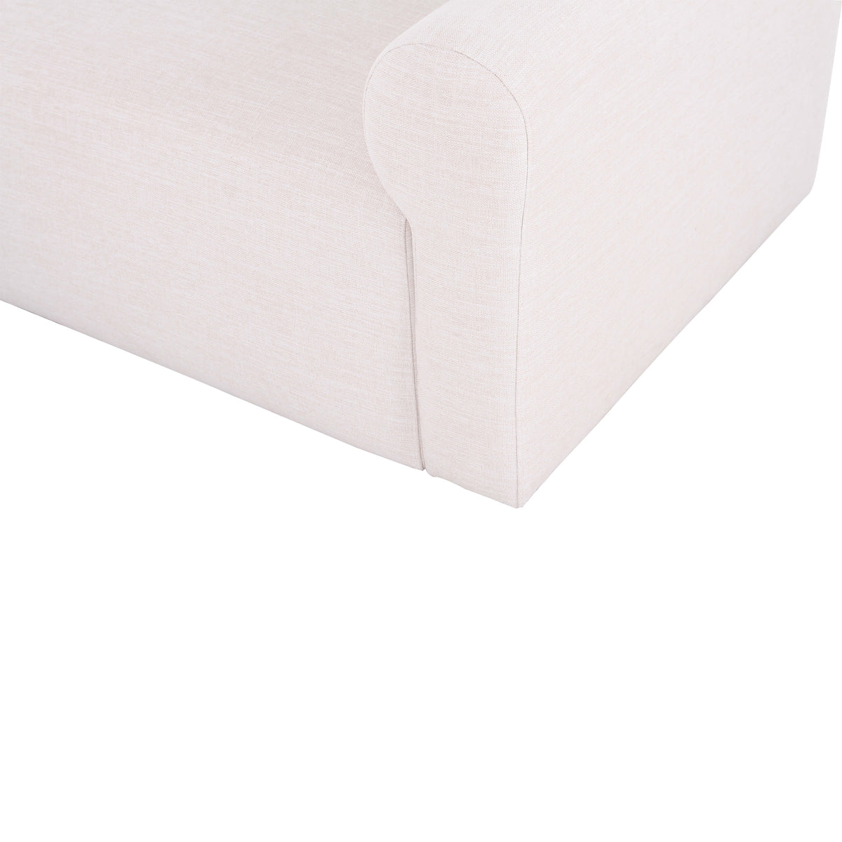 Gorge modular loveseat separated showing interlocking connector bracket hardware