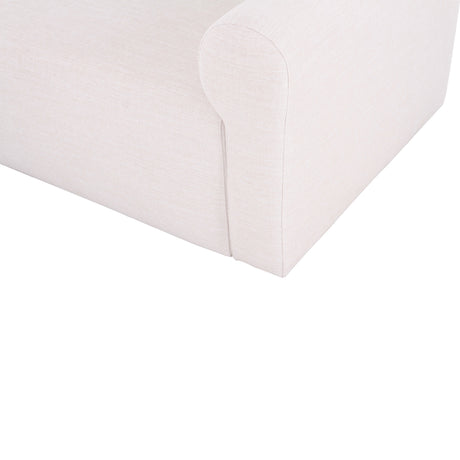 Gorge modular loveseat separated showing interlocking connector bracket hardware