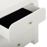 Open drawer view displaying interior wood storage compartment depth