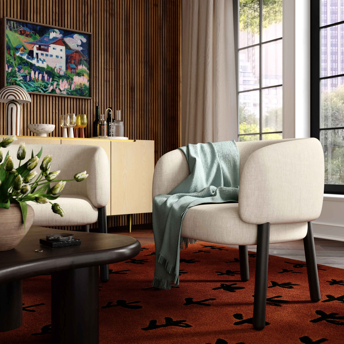 Foxy Performance Fabric Accent Chair - View 30